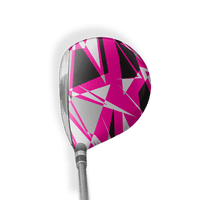 Fairway Wood / Hybrid Right Handed Sharp Magenta Tiger Vinyl Wrap Skin
