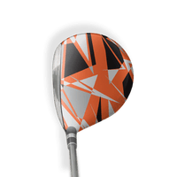 Fairway Wood / Hybrid Right Handed Sharp Orange Tiger Vinyl Wrap Skin