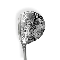 Fairway Wood / Hybrid Right Handed Sticker Bomb Grayscale Vinyl Wrap Skin