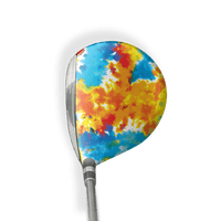 Fairway Wood / Hybrid Right Handed Tie Dye Coral Reef Vinyl Wrap Skin