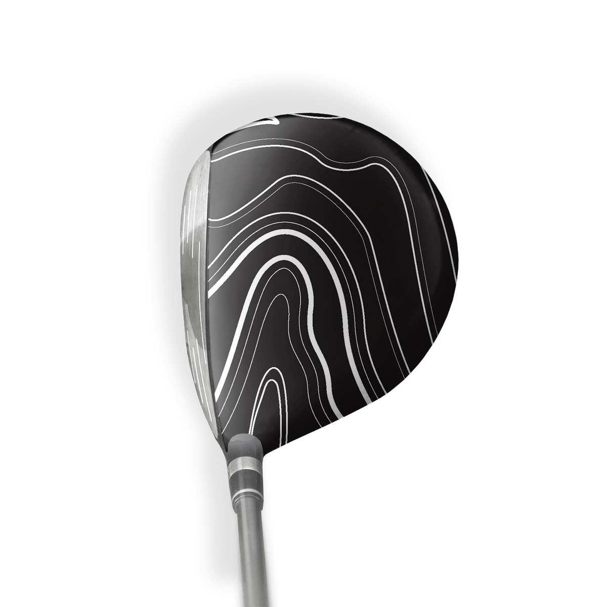 Fairway Wood / Hybrid Right Handed Topographic Black Vinyl Wrap Skin