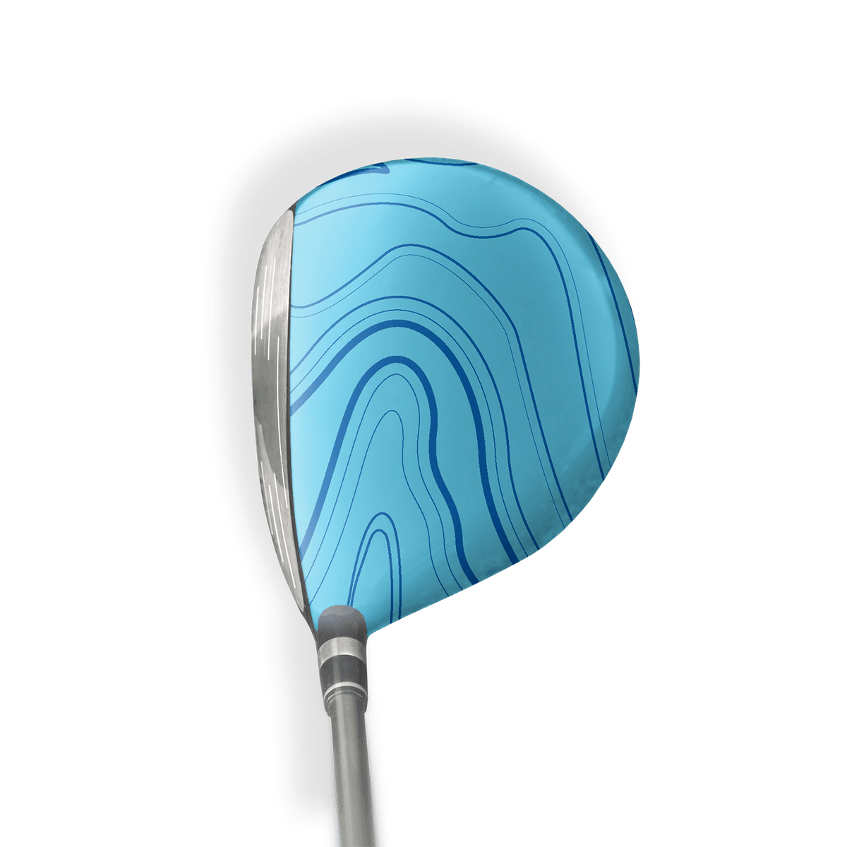 Fairway Wood / Hybrid Right Handed Topographic Blue Vinyl Wrap Skin