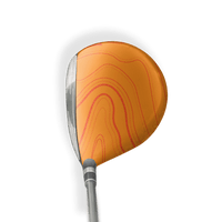 Fairway Wood / Hybrid Right Handed Topographic Orange Vinyl Wrap Skin