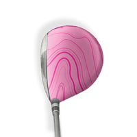 Fairway Wood / Hybrid Right Handed Topographic Pink Vinyl Wrap Skin