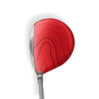 Fairway Wood / Hybrid Right Handed Topographic Red Vinyl Wrap Skin