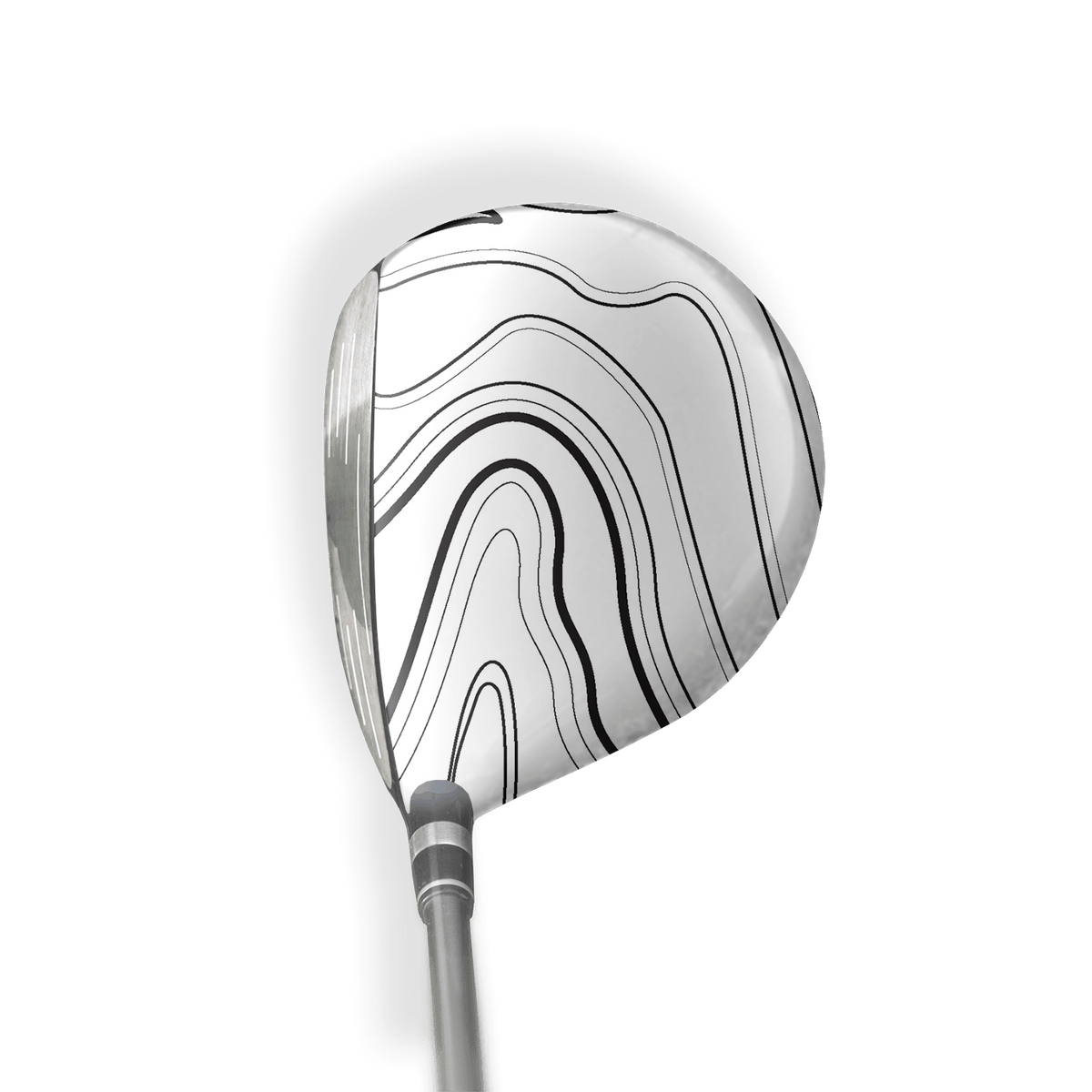 Fairway Wood / Hybrid Right Handed Topographic White Vinyl Wrap Skin