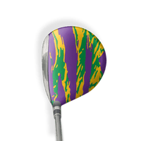Fairway Wood / Hybrid Right Handed Vietnam Tiger Stripe Mardi Gras Vinyl Wrap Skin