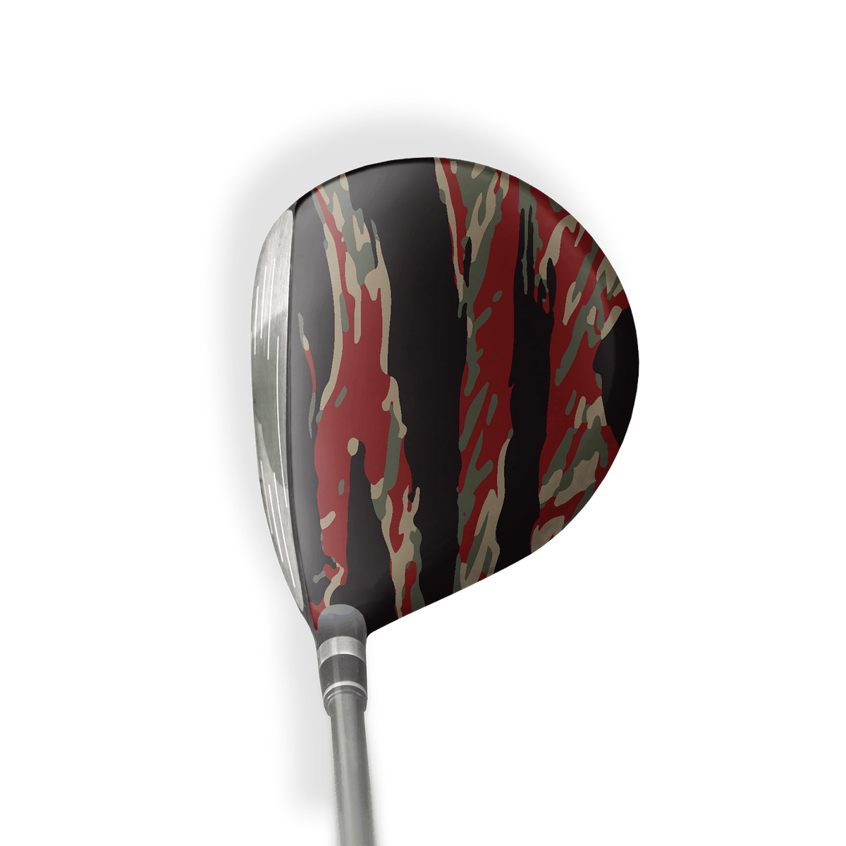 Fairway Wood / Hybrid Right Handed Vietnam Tiger Stripe Militant Red Vinyl Wrap Skin