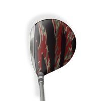 Fairway Wood / Hybrid Right Handed Vietnam Tiger Stripe Militant Red Vinyl Wrap Skin