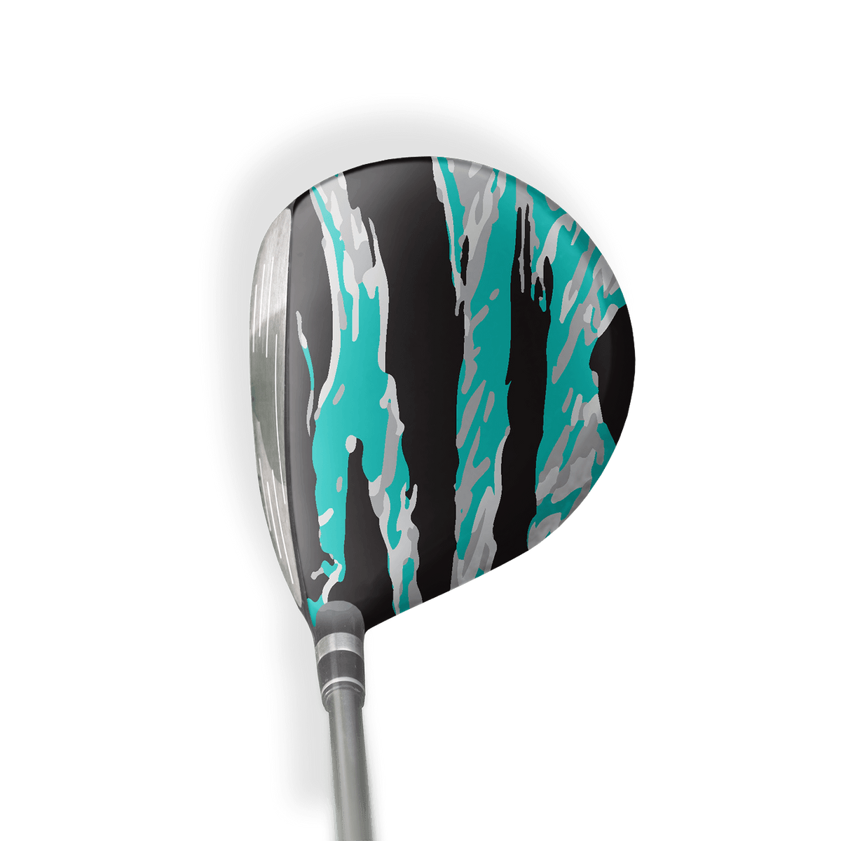 Fairway Wood / Hybrid Right Handed Vietnam Tiger Stripe Tiffany Blue Tiger Vinyl Wrap Skin
