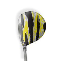 Fairway Wood / Hybrid Right Handed Vietnam Tiger Stripe Yellow Tiger Vinyl Wrap Skin