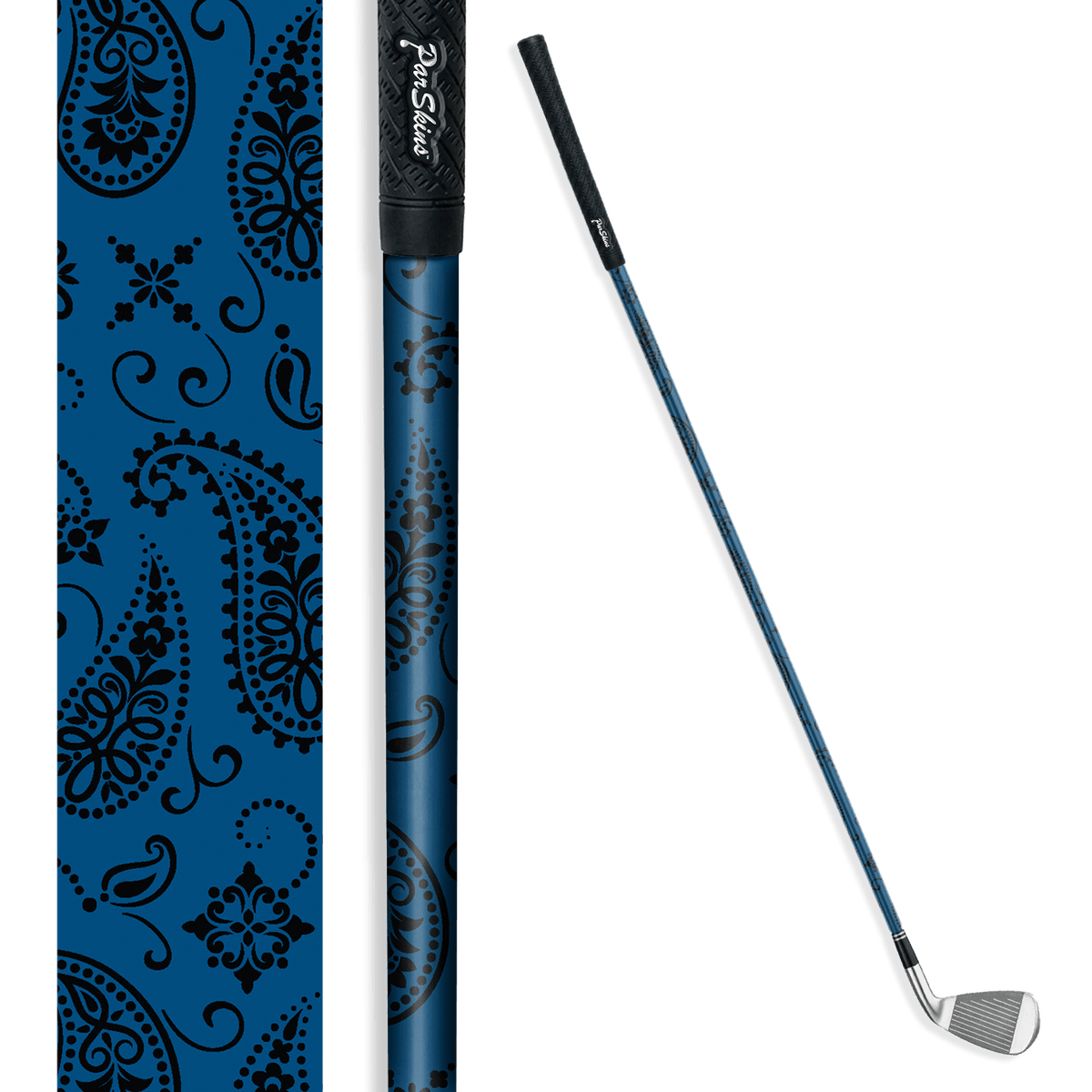Iron + Putter Shaft Bandana Blue & Black Skin