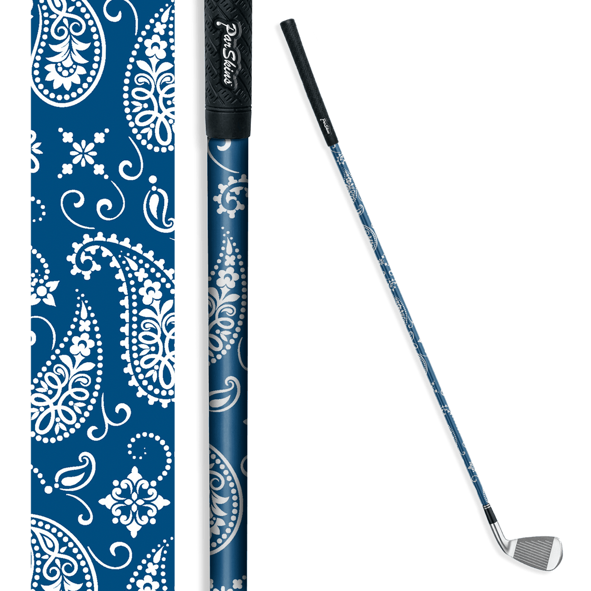 Iron + Putter Shaft Bandana Blue & White Skin
