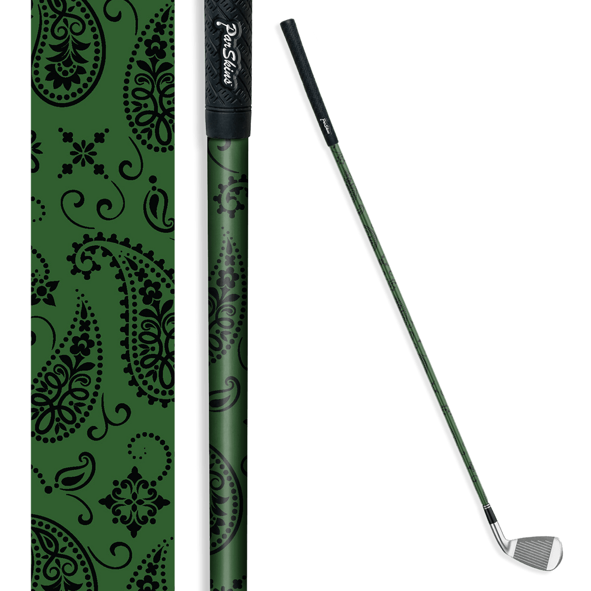 Iron + Putter Shaft Bandana Green & Black Skin