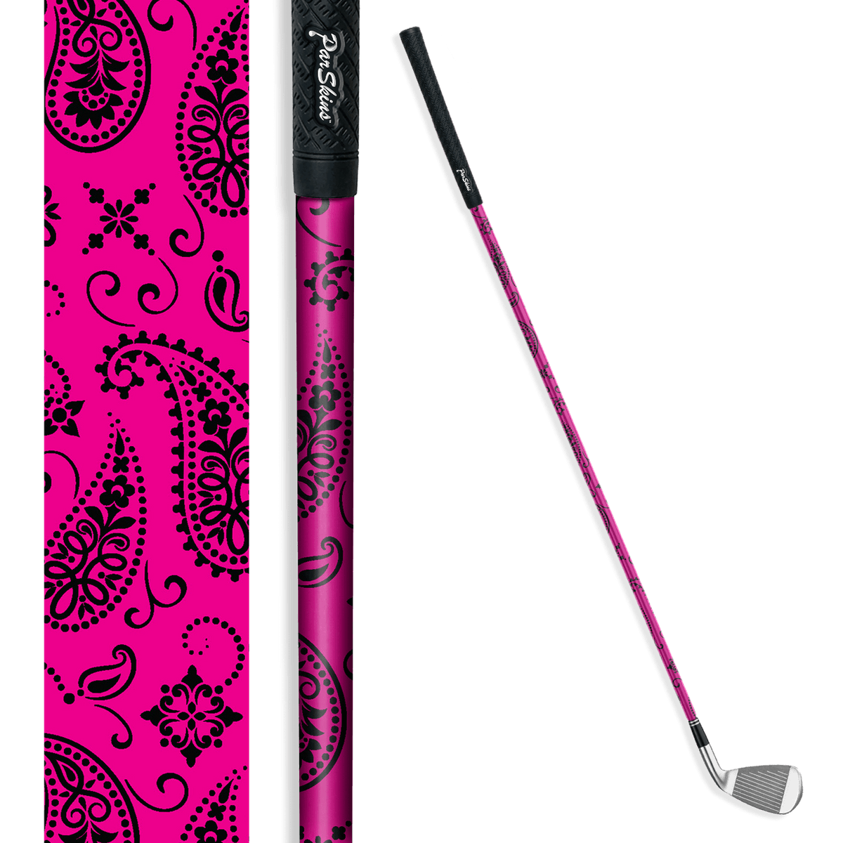 Iron + Putter Shaft Bandana Magenta & Black Skin