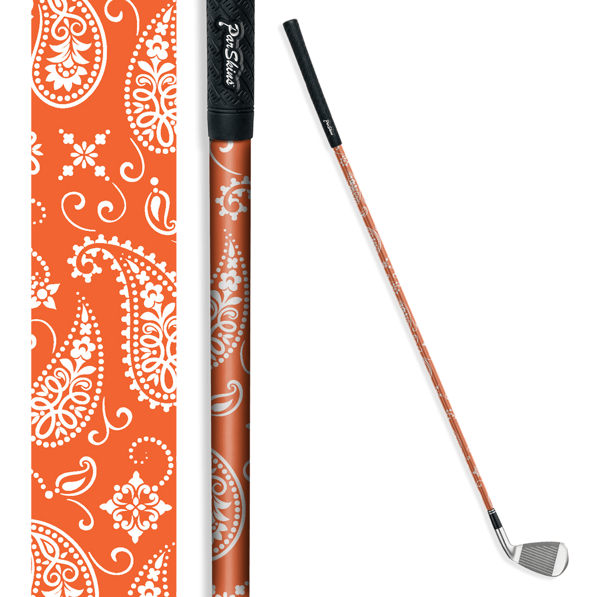 Iron + Putter Shaft Bandana Orange & White Skin
