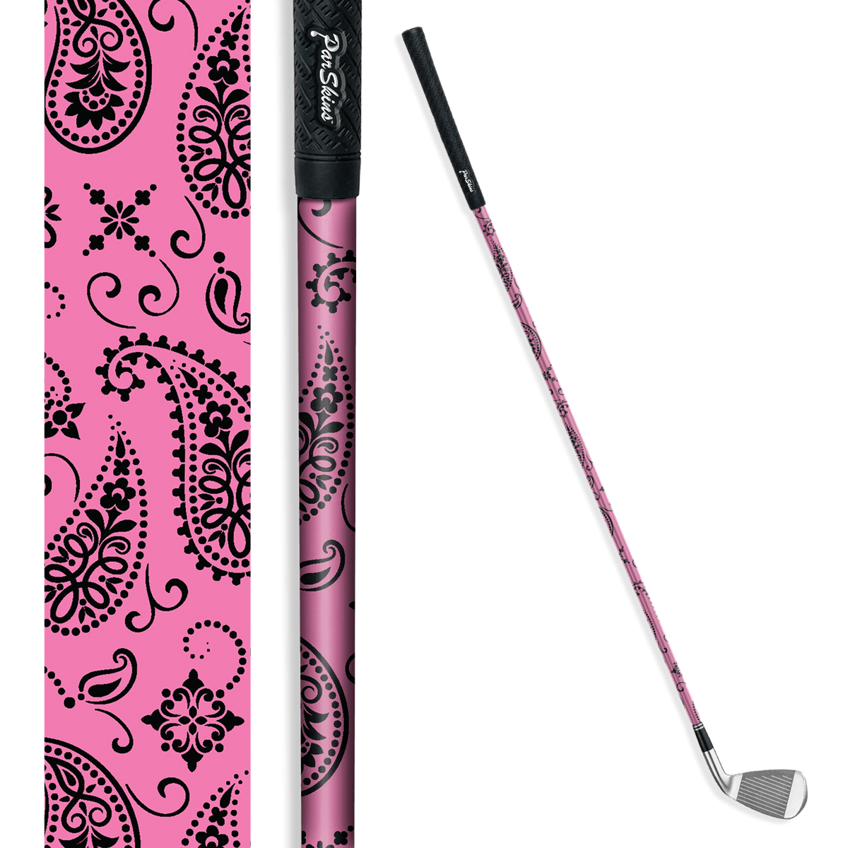 Iron + Putter Shaft Bandana Pink & Black Skin