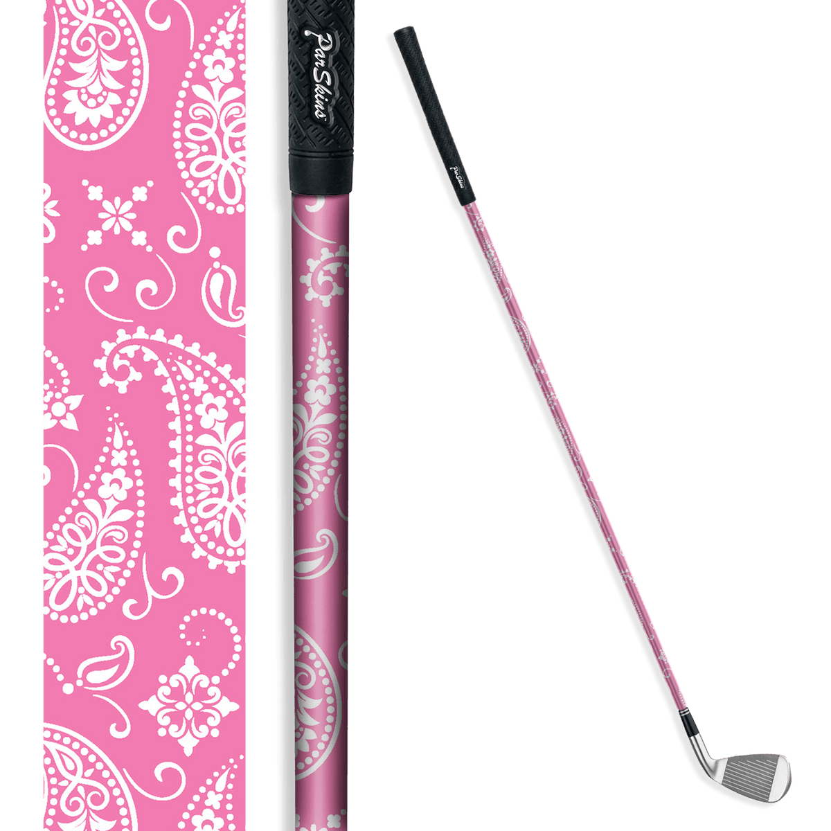 Iron + Putter Shaft Bandana Pink & White Skin