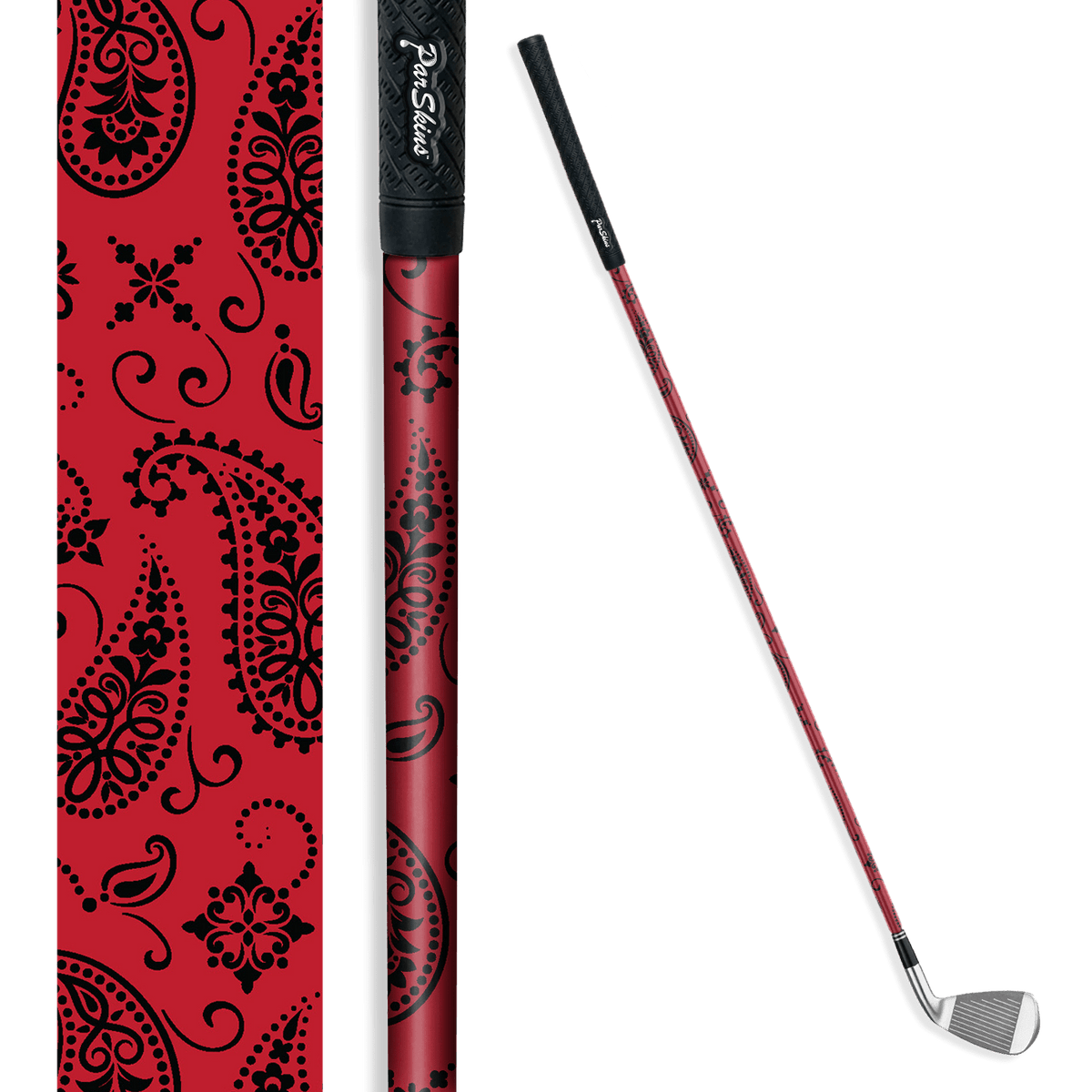 Iron + Putter Shaft Bandana Red & Black Skin