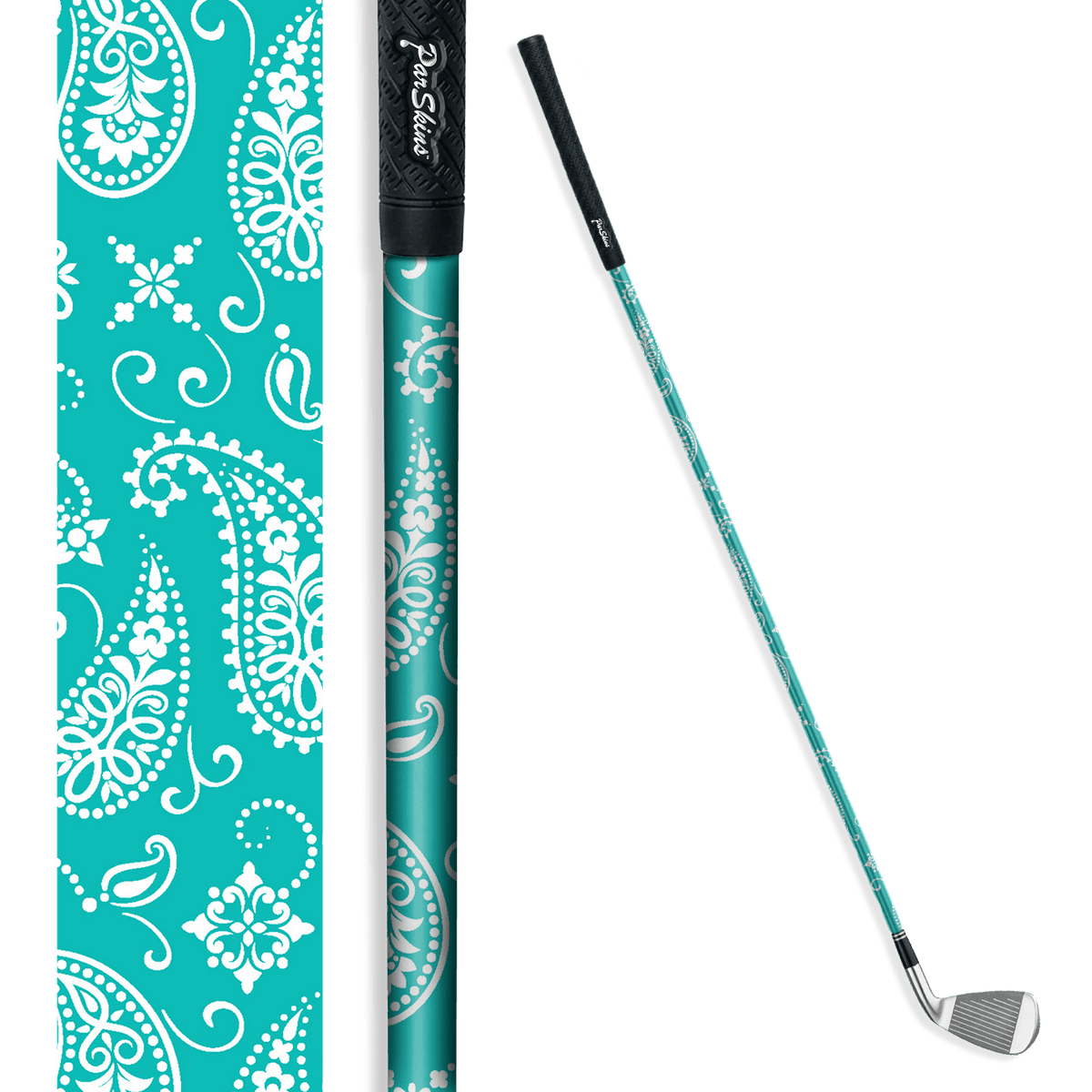 Iron + Putter Shaft Bandana Tiffany Blue & White Skin