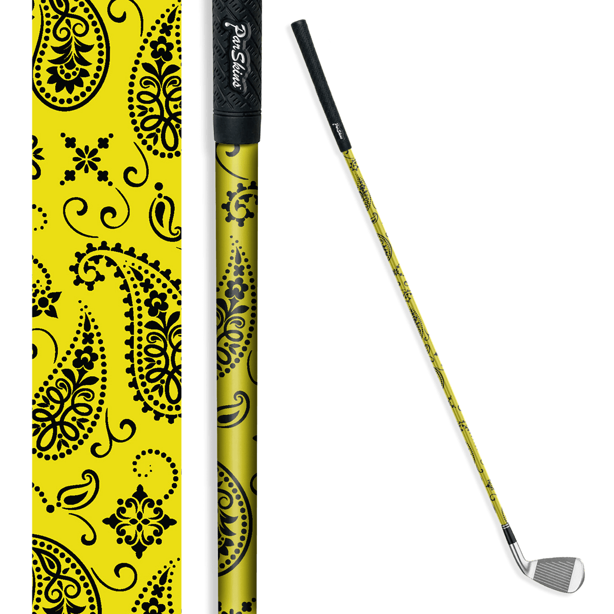 Iron + Putter Shaft Bandana Yellow & Black Skin
