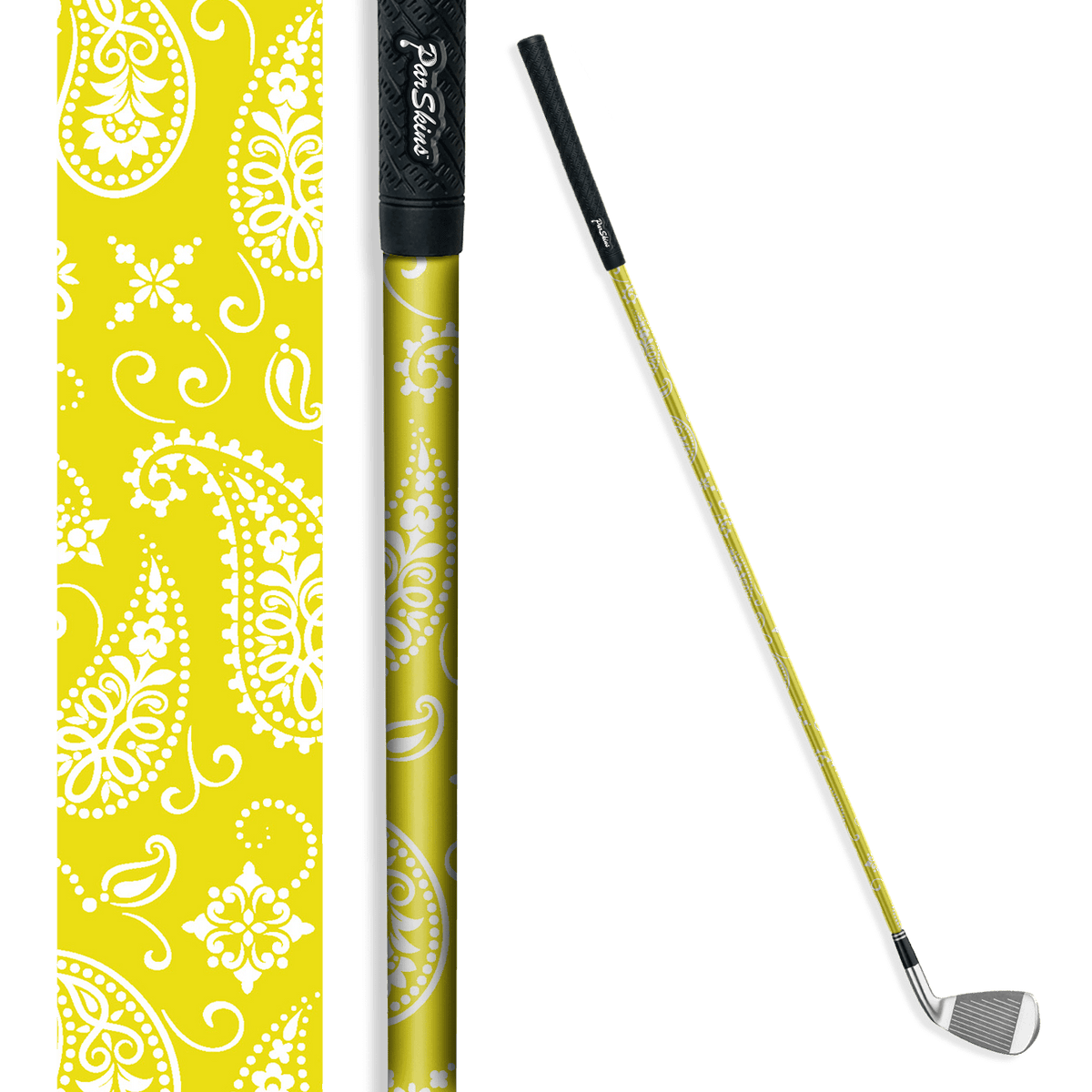 Iron + Putter Shaft Bandana Yellow & White Skin