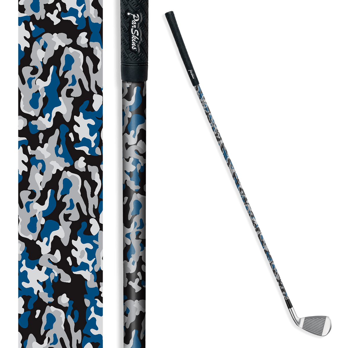 Iron + Putter Shaft Classic Blue Tiger Skin