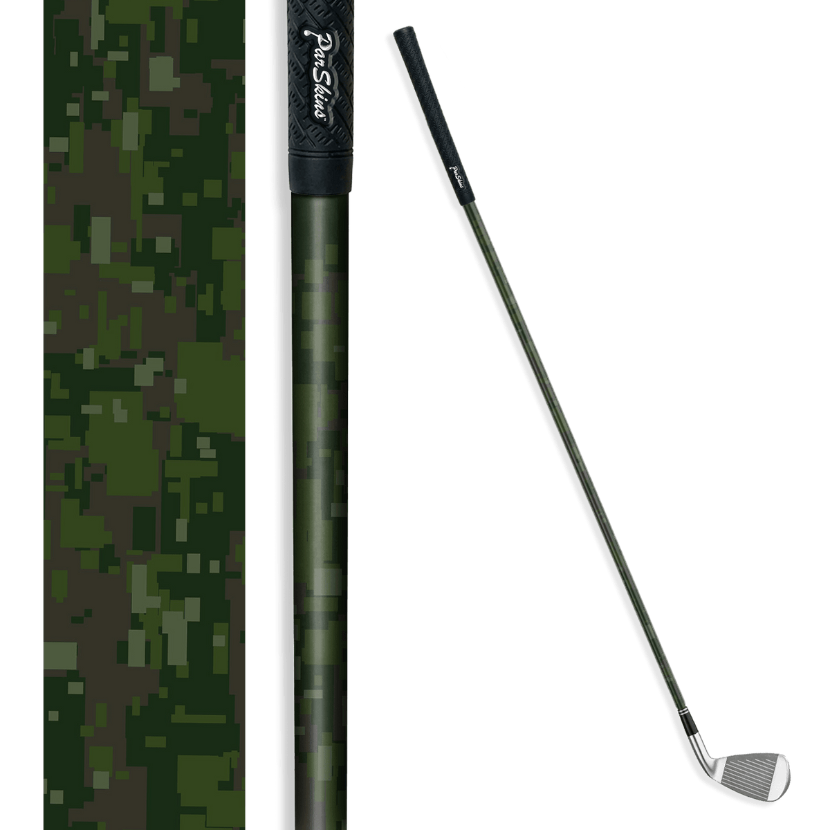 Iron + Putter Shaft Digital Army Dark Green Skin