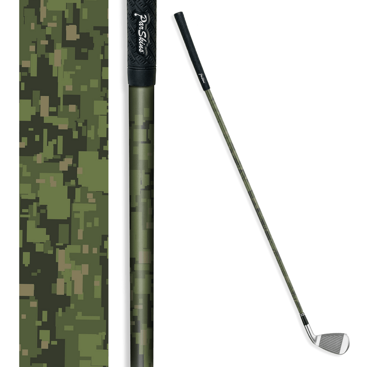 Iron + Putter Shaft Digital Army Green Skin