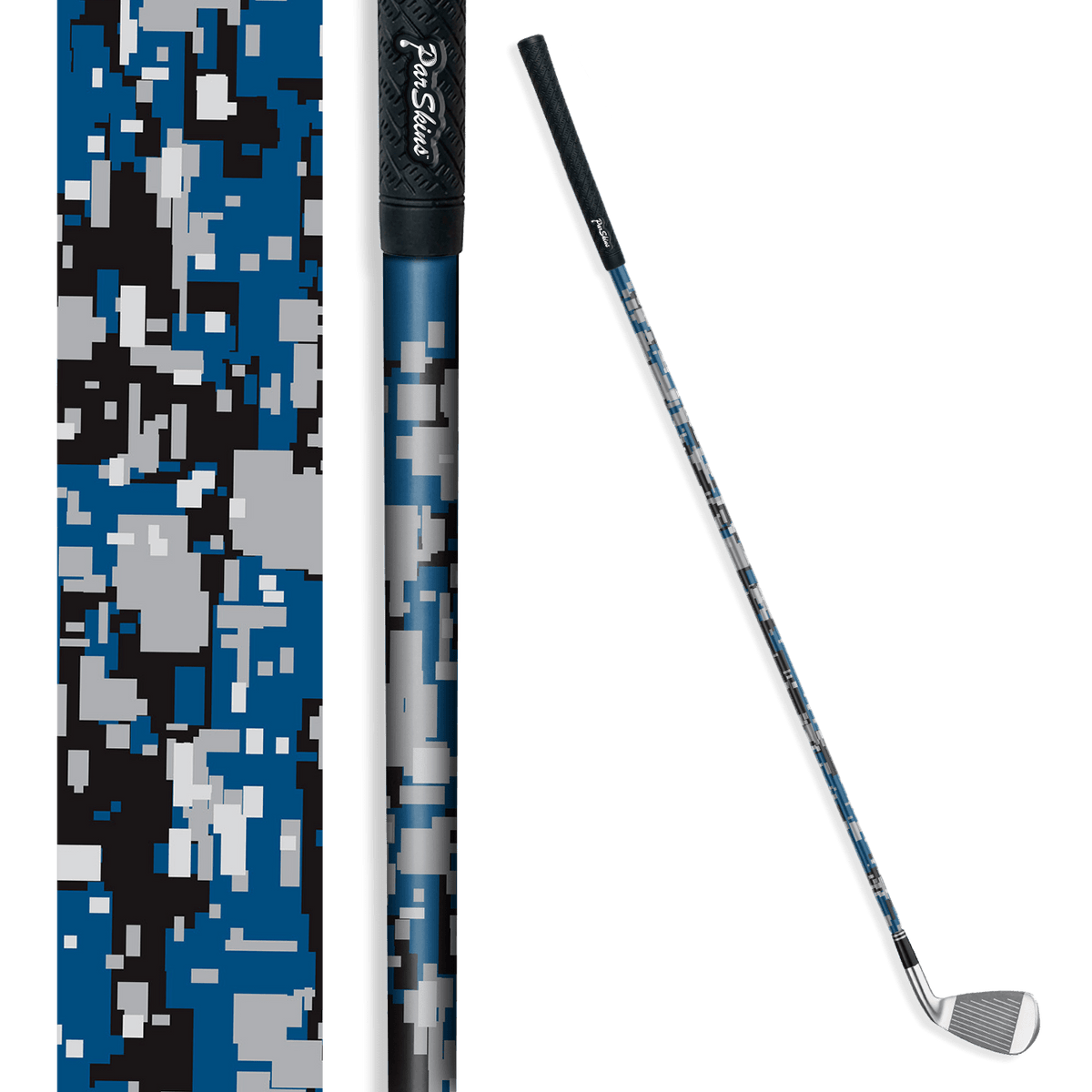 Iron + Putter Shaft Digital Blue Tiger Skin