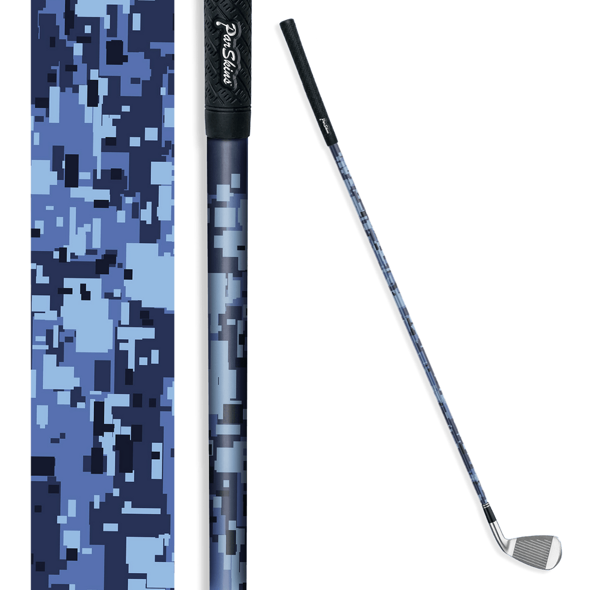 Iron + Putter Shaft Digital Blue Urban Night Skin