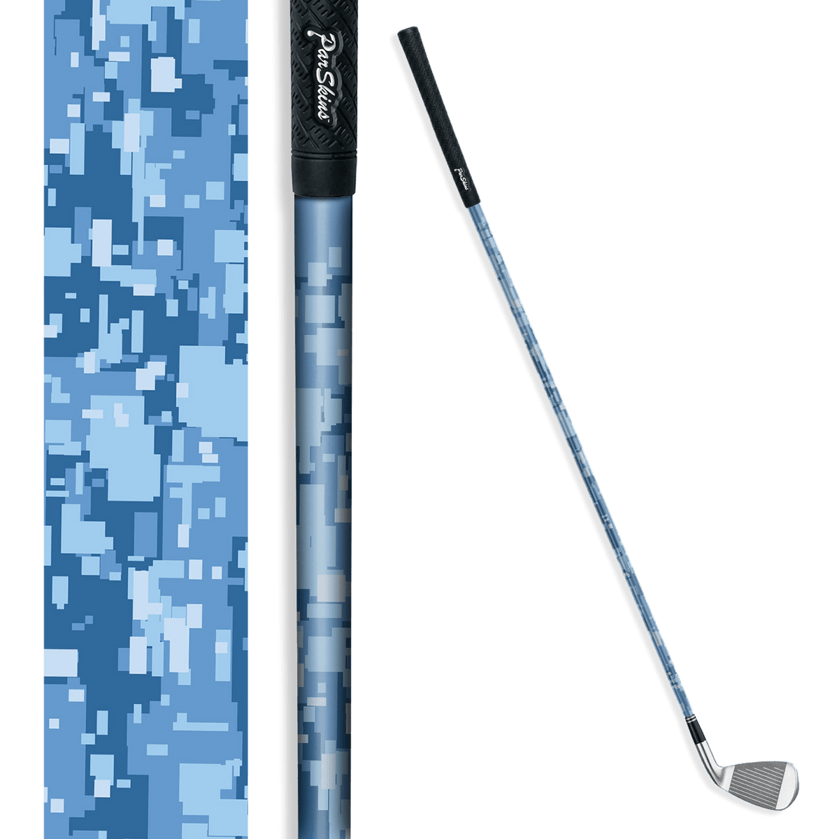 Iron + Putter Shaft Digital Cool Blue Skin