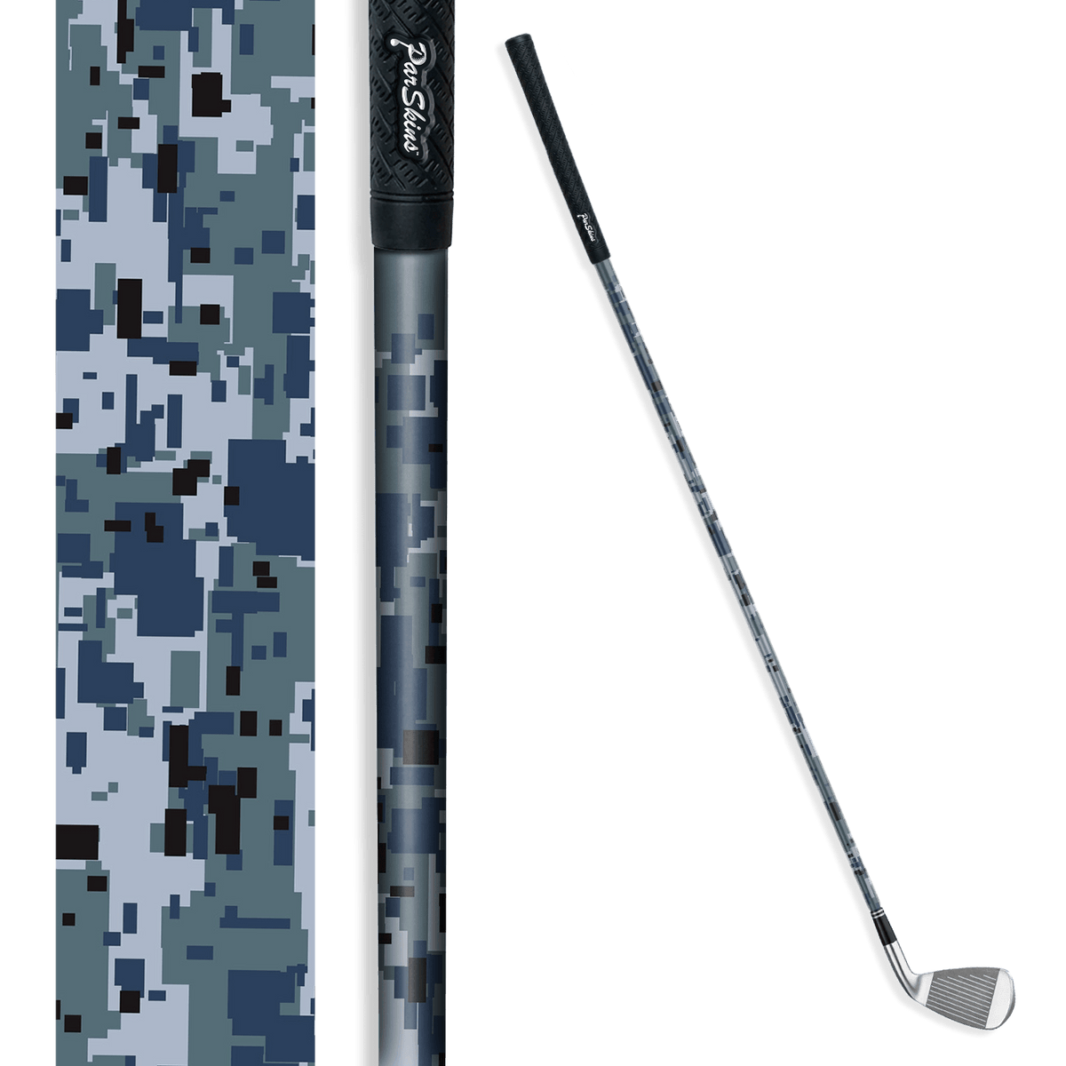 Iron + Putter Shaft Digital Navy Skin