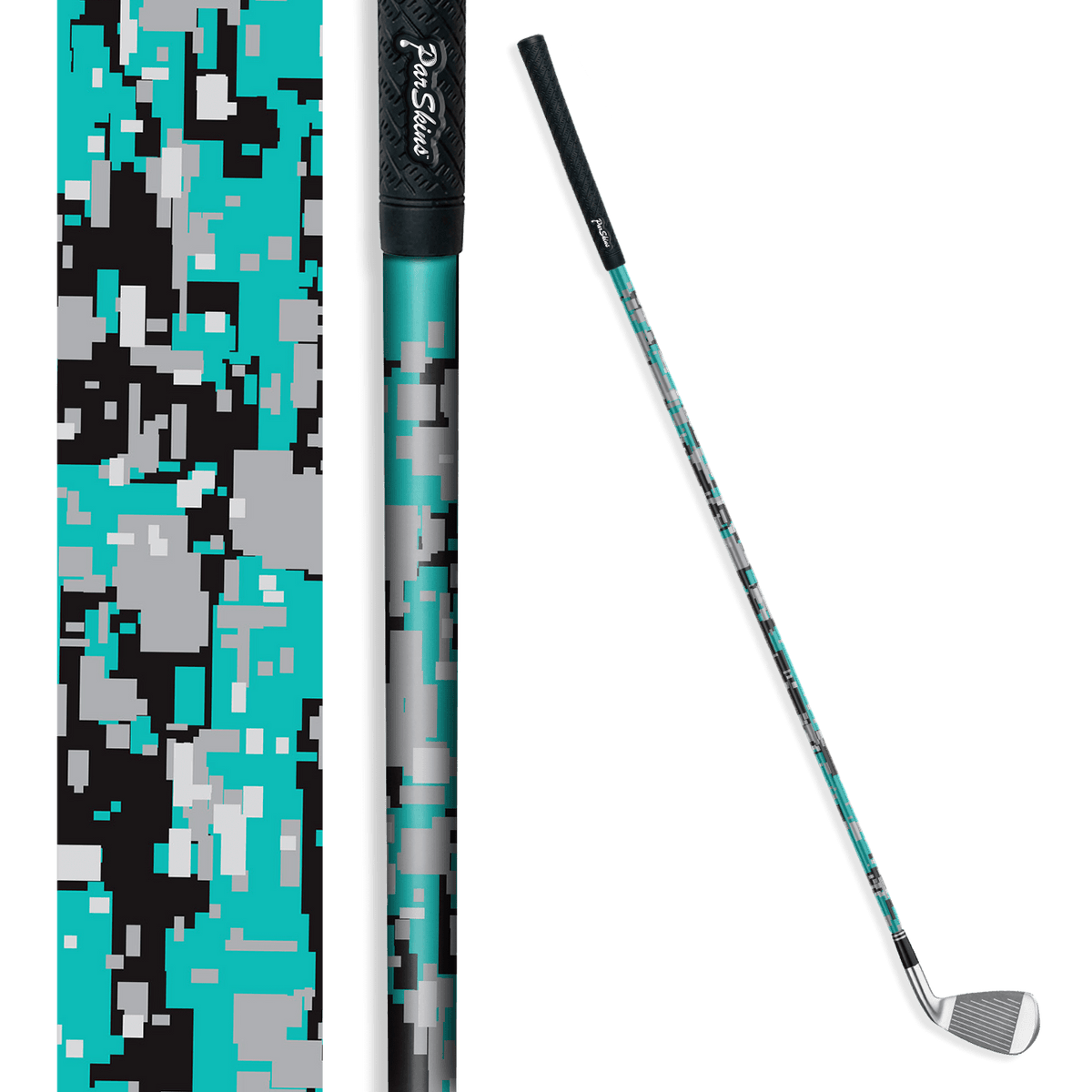 Iron + Putter Shaft Digital Tiffany Blue Tiger Skin