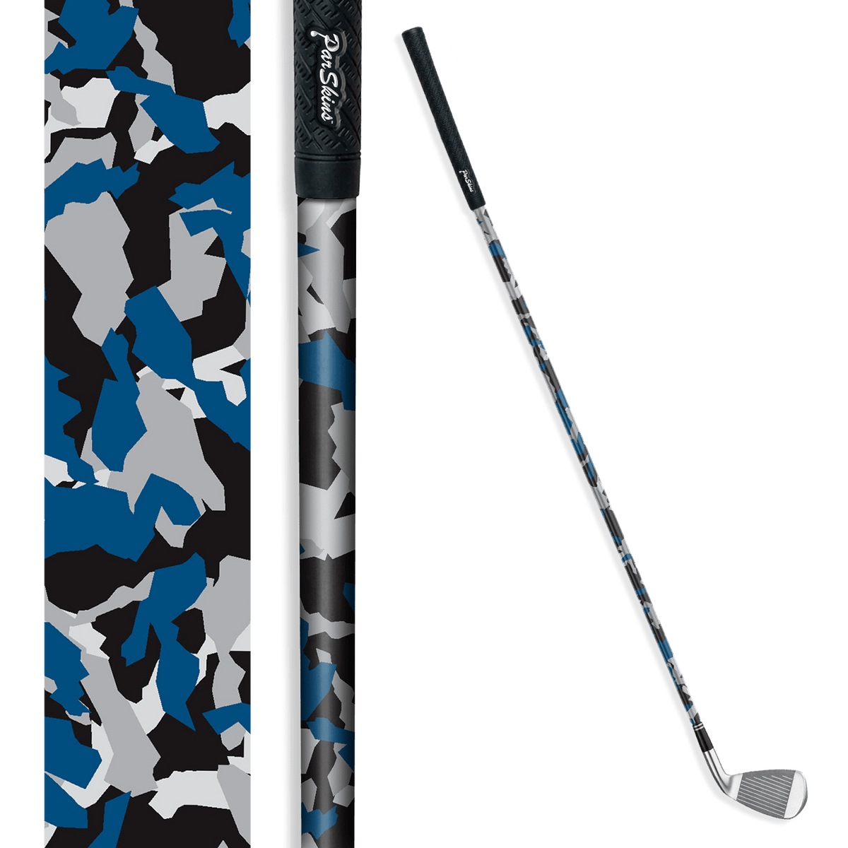 Iron + Putter Shaft Erratic Blue Tiger Skin