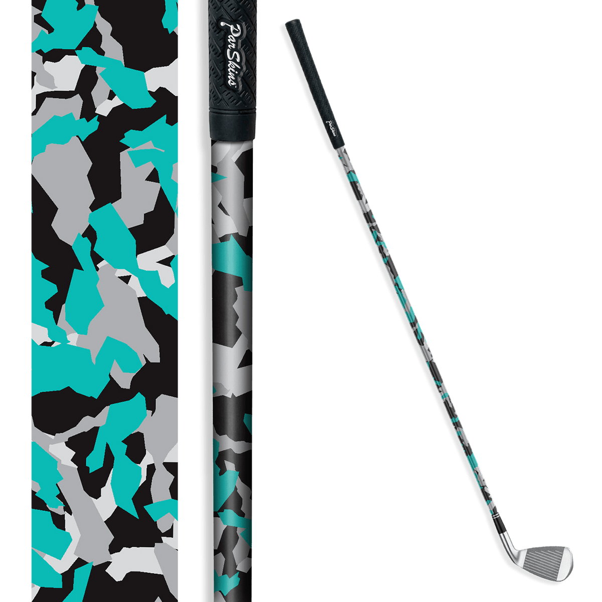 Iron + Putter Shaft Erratic Tiffany Blue Tiger Skin