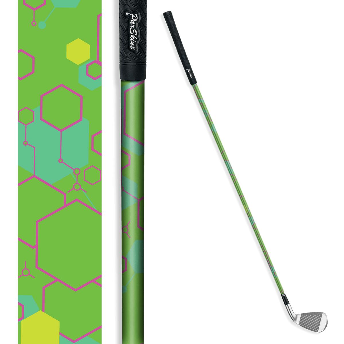 Iron + Putter Shaft Hex DNA Magenta Lime Skin