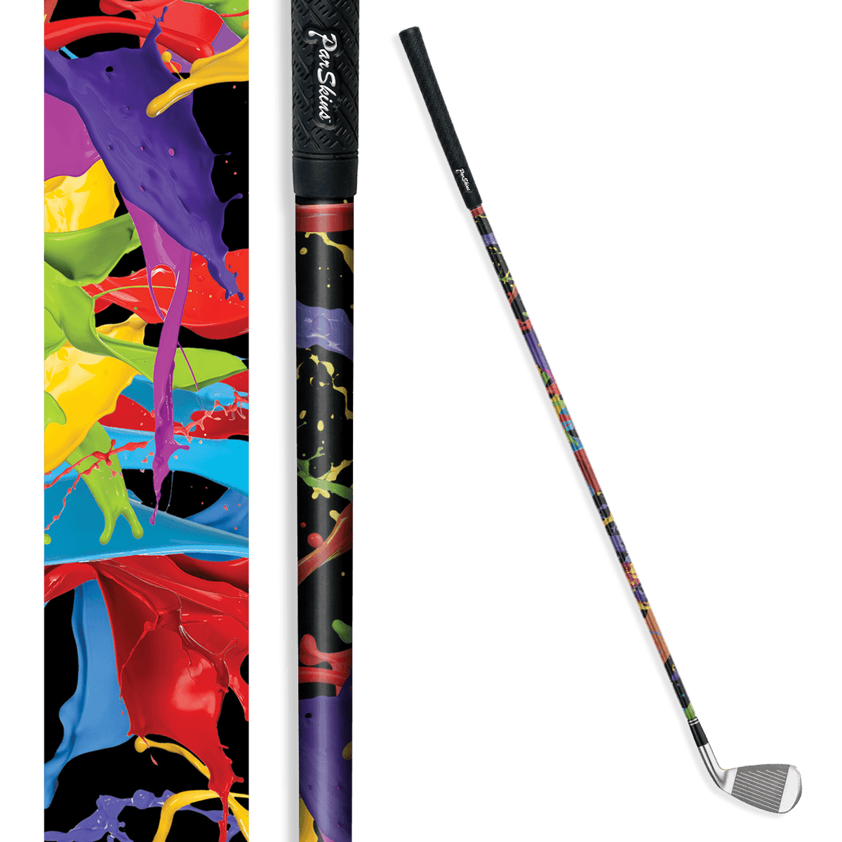 Iron + Putter Shaft Paint Splatter Black Skin