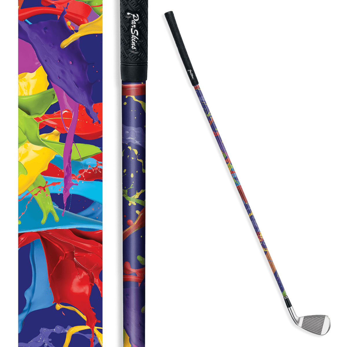 Iron + Putter Shaft Paint Splatter Blue Skin