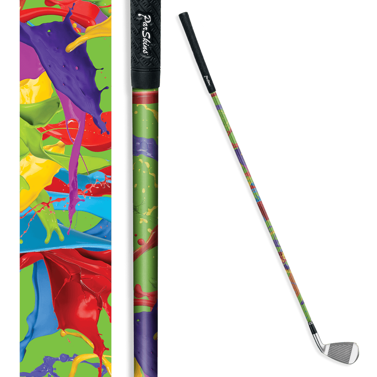 Iron + Putter Shaft Paint Splatter Green Skin