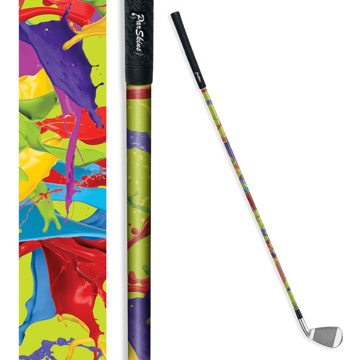 Iron + Putter Shaft Paint Splatter Lime Skin