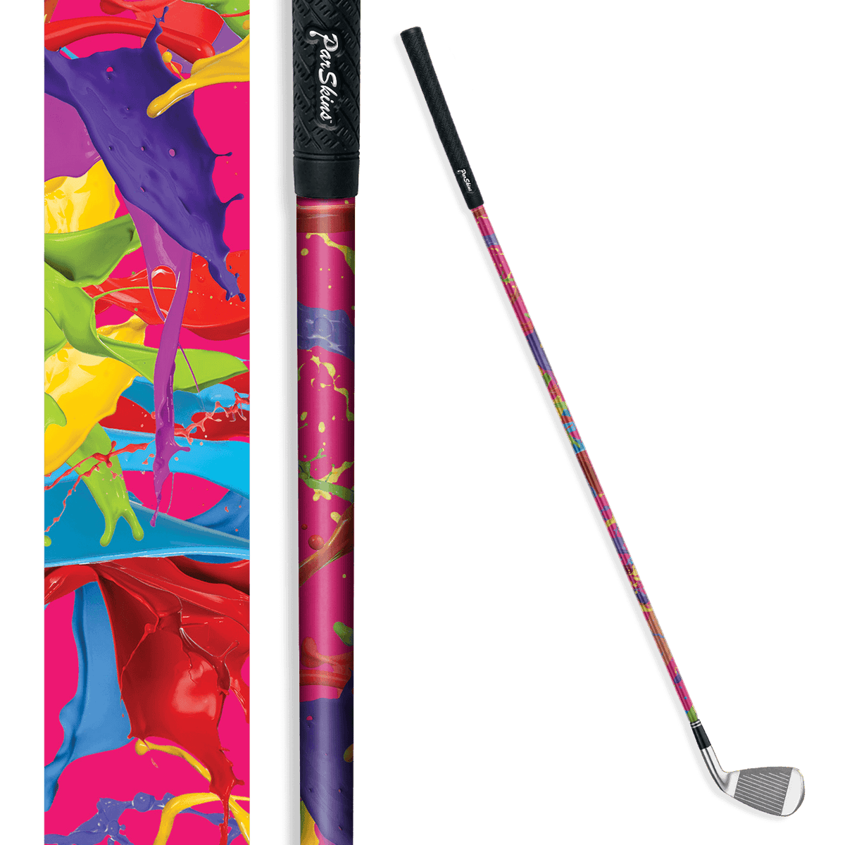 Iron + Putter Shaft Paint Splatter Magenta Skin