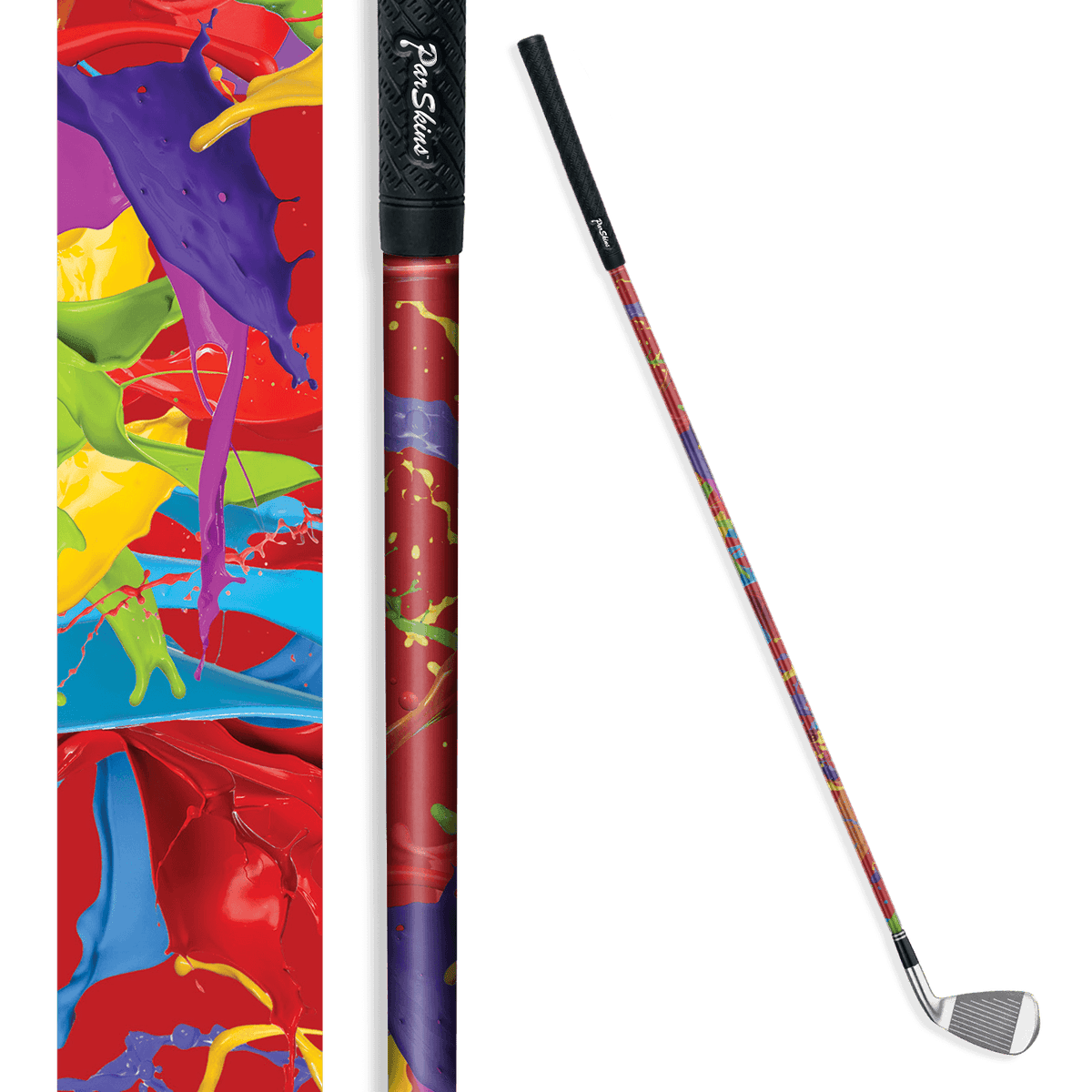 Iron + Putter Shaft Paint Splatter Red Skin