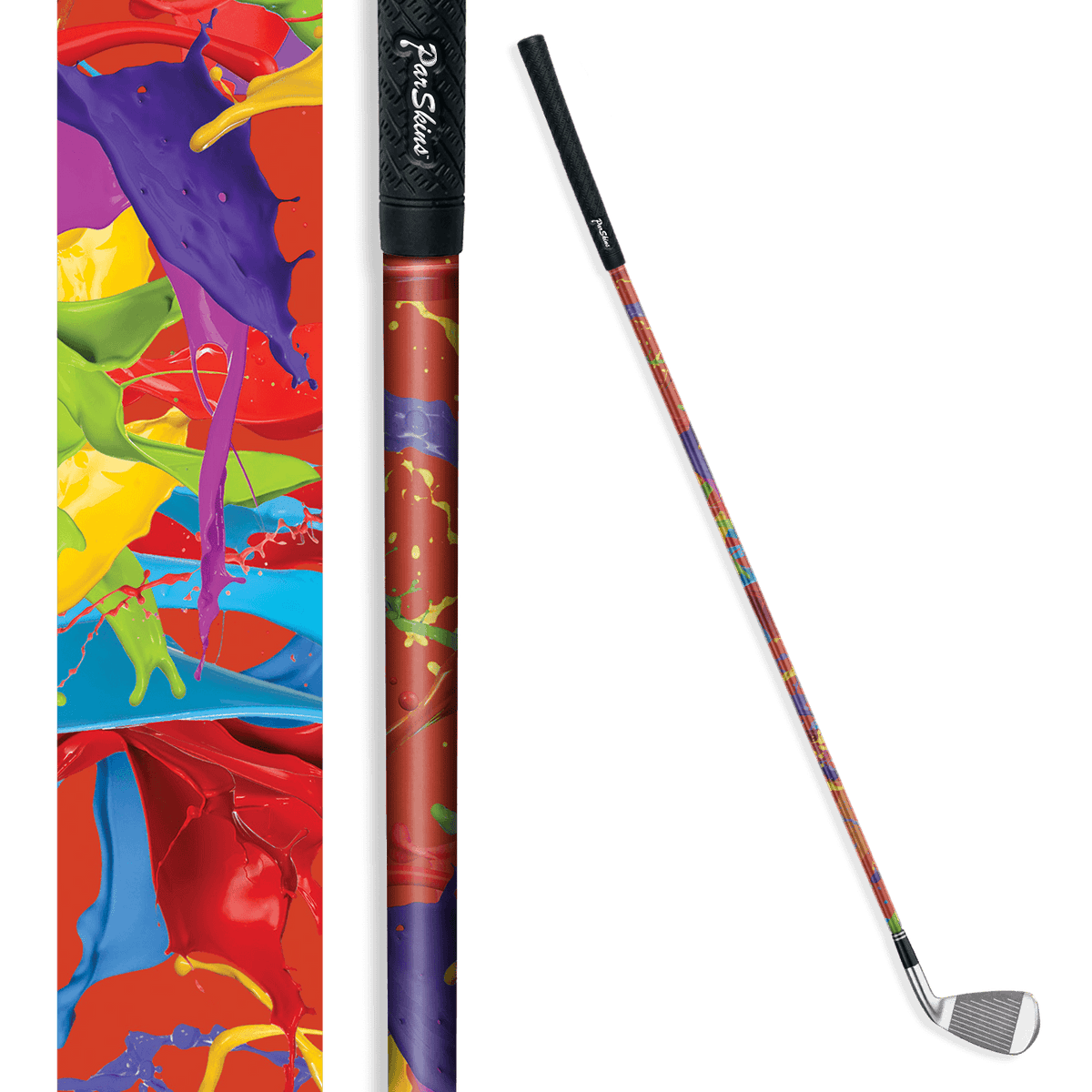 Iron + Putter Shaft Paint Splatter Tomato Skin