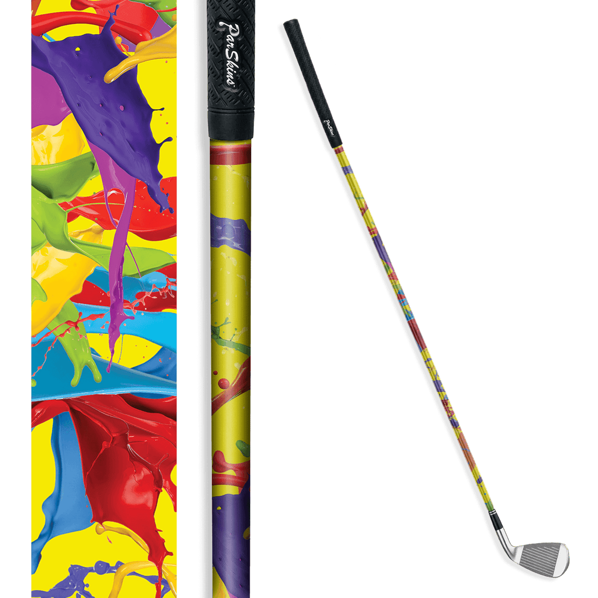 Iron + Putter Shaft Paint Splatter Yellow Skin