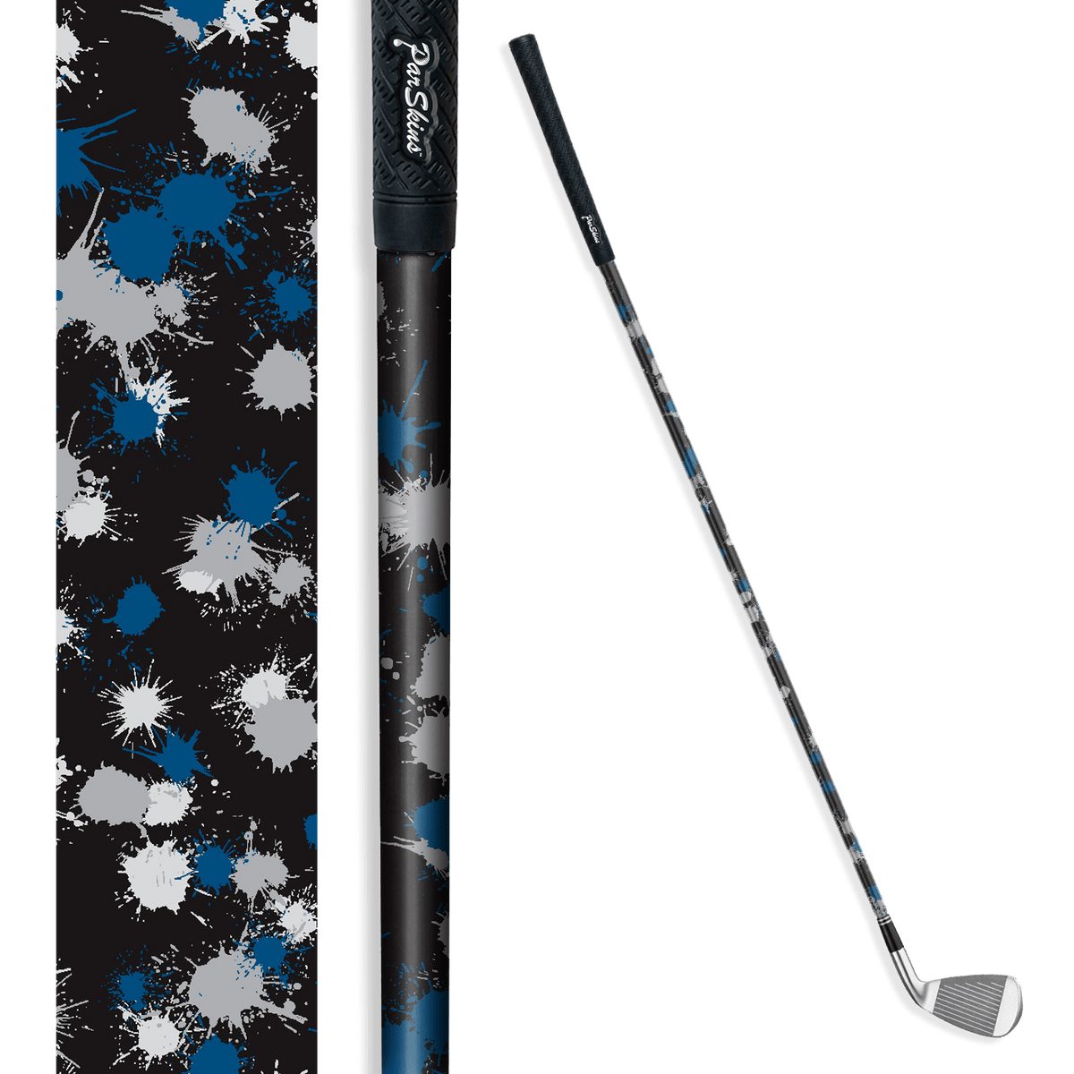 Iron/Putter Shaft Paintball Blue Tiger Skin