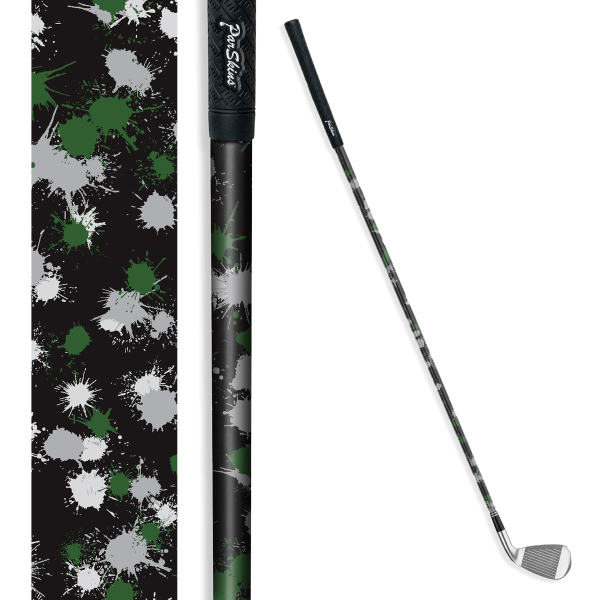 Iron/Putter Shaft Paintball Green Tiger Skin