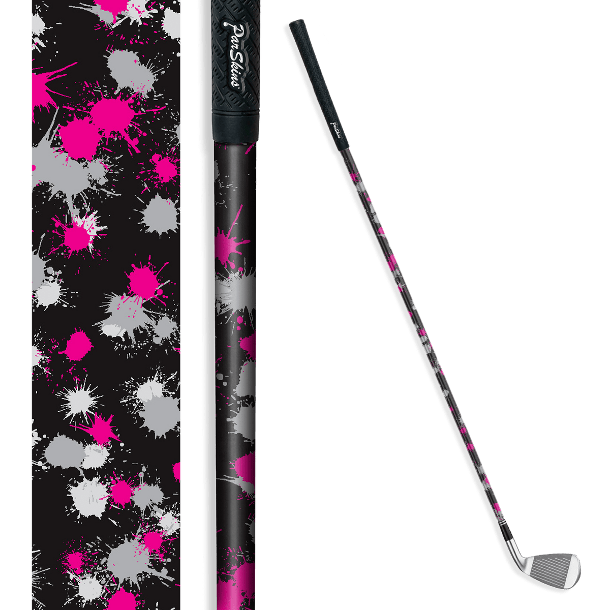 Iron/Putter Shaft Paintball Magenta Tiger Skin