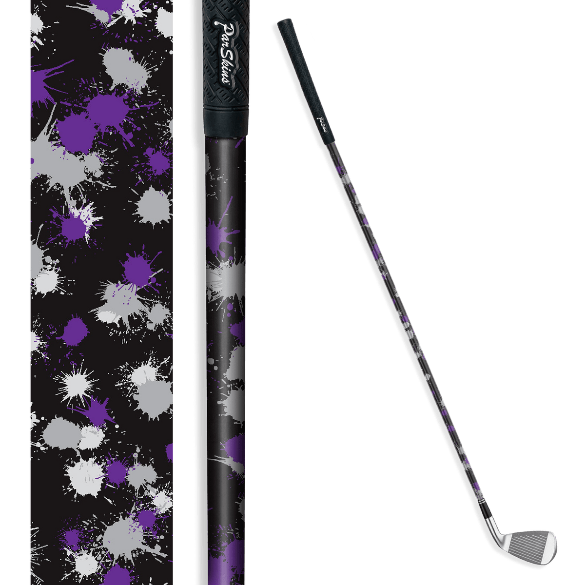 Iron/Putter Shaft Paintball Purple Tiger Skin
