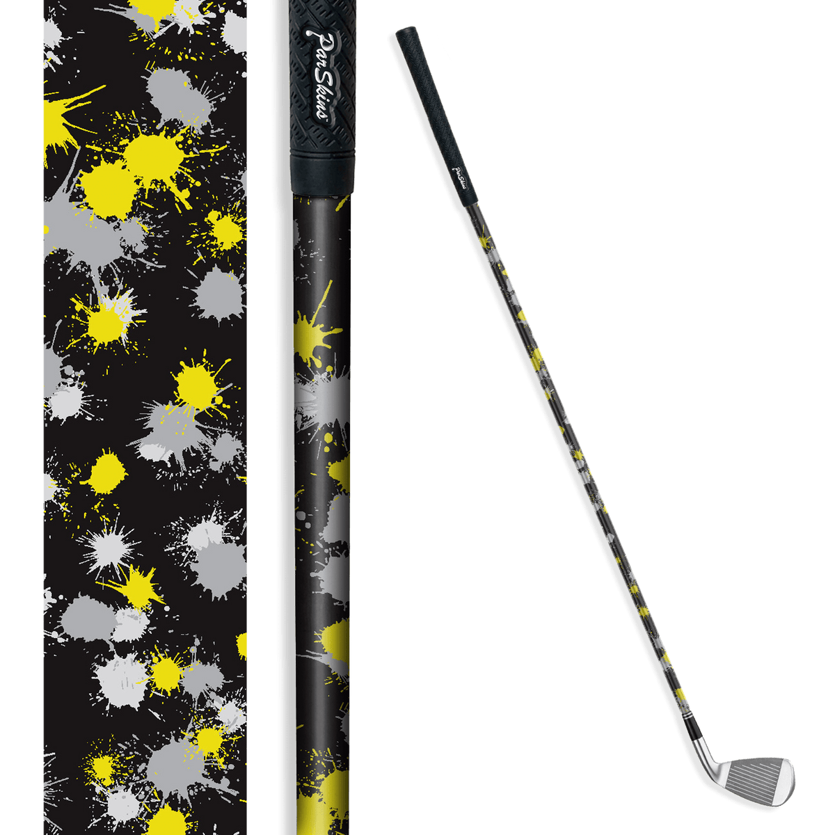 Iron/Putter Shaft Paintball Yellow Tiger Skin